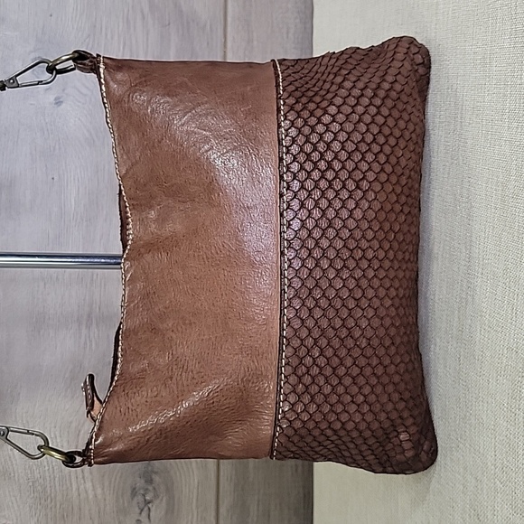 Costanza Rota Brown Leather Studded Crossbody Shoulder Bag - Picture 4 of 12